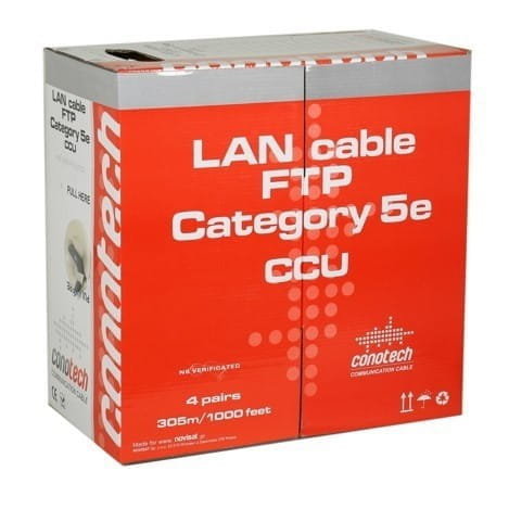 Kabel komputerowy skrętka FTP CU CAT5E 305m Conotech