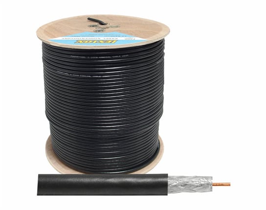 Kabel koncentryczny F660 + żel 1,1CCS+64x0.12ALU 300 m, czarny. Lexton