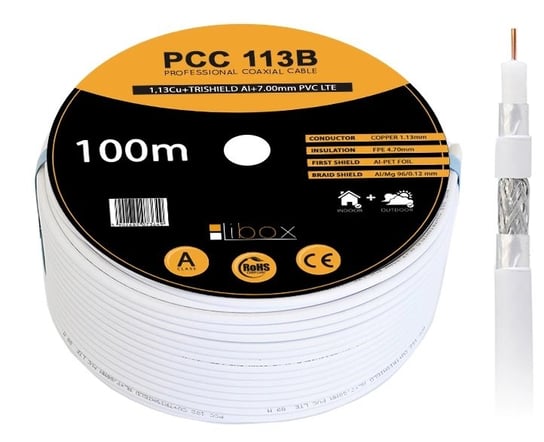 Kabel koncentryczny LIBOX PCC-113, 100m Libox