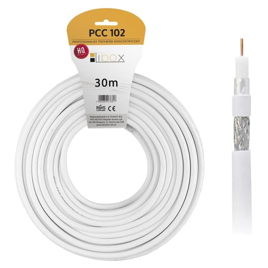 Kabel koncentryczny RG6U 30M LIBOX PCC102-30 Libox
