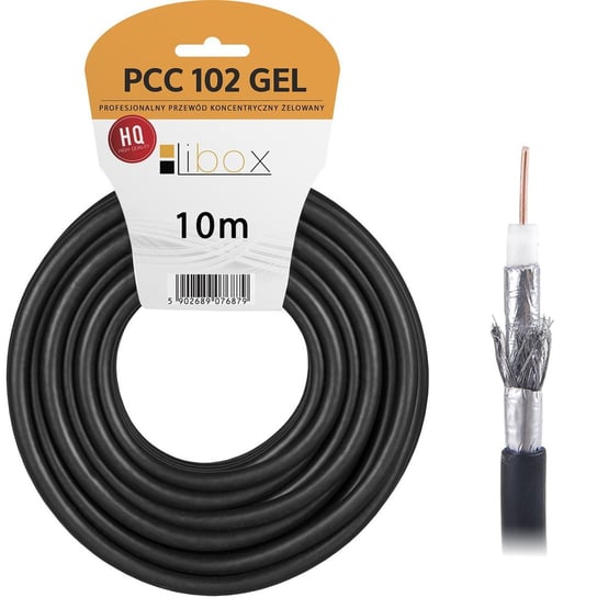 Kabel koncentryczny żelowany RG6U PCC102GEL-10 10m Libox