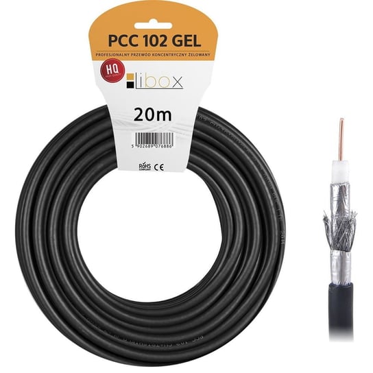 Kabel koncentryczny żelowany RG6U PCC102GEL-20 20m Libox