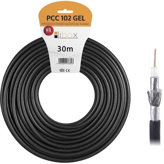 Kabel koncentryczny żelowany RG6U PCC102GEL-30 30m Libox