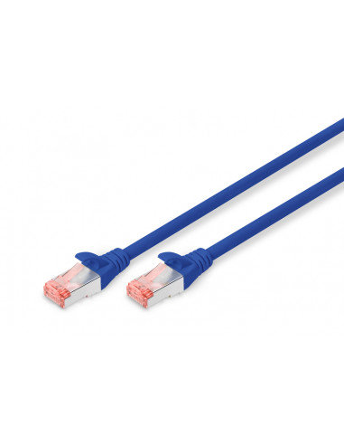 Kabel krosowy (patch cord) RJ45-RJ45, kat.6, S/FTP, AWG 27/7, LSOH, 0.25m, niebieski, 1szt DIGITUS Professional
