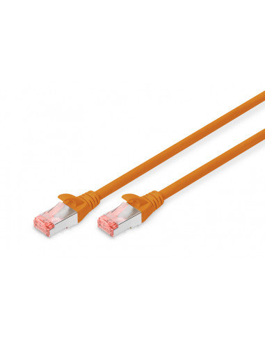 Kabel krosowy (patch cord) RJ45-RJ45, kat.6, S/FTP, AWG 27/7, LSOH, 0.5m, pomarańczowy, 1szt DIGITUS Professional