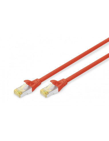Kabel krosowy (patch cord) RJ45-RJ45, kat.6A, S/FTP, AWG 26/7, LSOH, 0.5m, czerwony, 1szt DIGITUS Professional