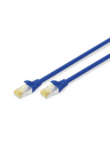 Kabel krosowy (patch cord) RJ45-RJ45, kat.6A, S/FTP, AWG 26/7, LSOH, 0.5m, niebieski, 1szt DIGITUS Professional