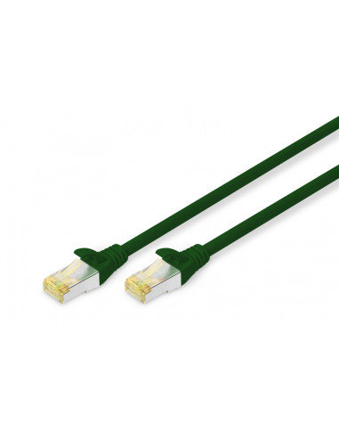 Kabel krosowy (patch cord) RJ45-RJ45, kat.6A, S/FTP, AWG 26/7, LSOH, 0.5m, zielony, 1szt DIGITUS Professional