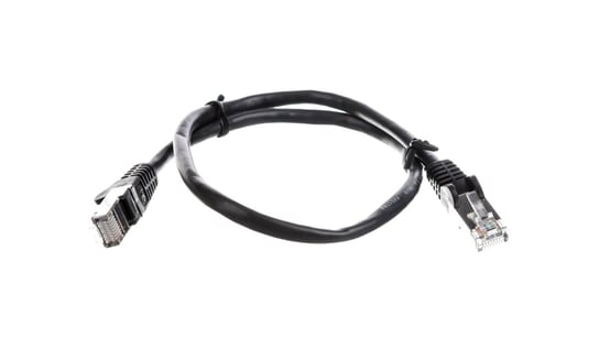 Kabel krosowy patchcord F/UTP kat.5e CCA czarny 0,5m 68654 Goobay