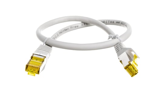 Kabel krosowy patchcord S/FTP (PiMF) kat.6A LSZH szary 0,5m 91576 Goobay