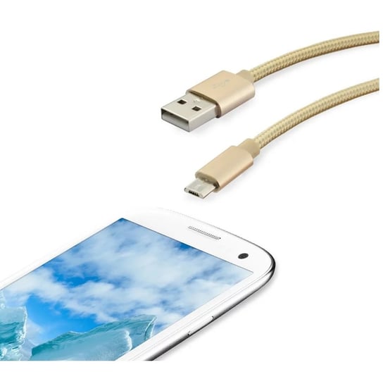 Kabel ładujący USB - Micro USB 1,2 m Qilive Złoty Qilive