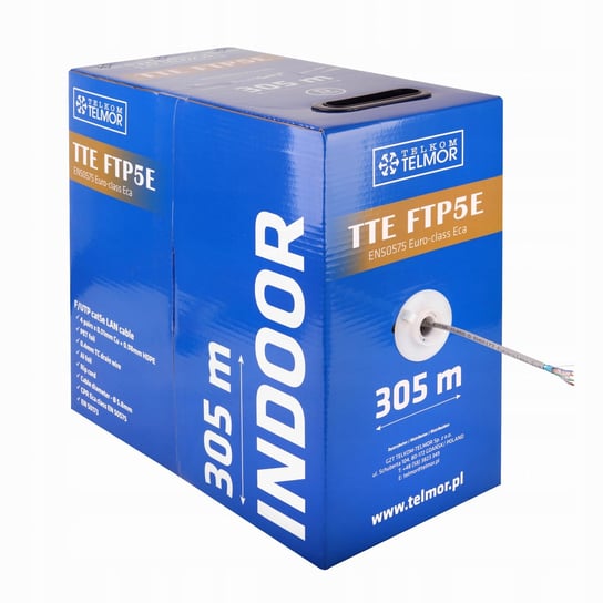 Kabel lan tte f/utp5e eca 305m Telkom-Telmor