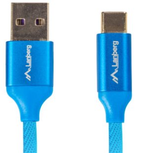 Kabel LANBERG CA-USBO-22CU-0005-BL USB-C - USB-A 2.0, 0.5m (33110820 ) Lanberg