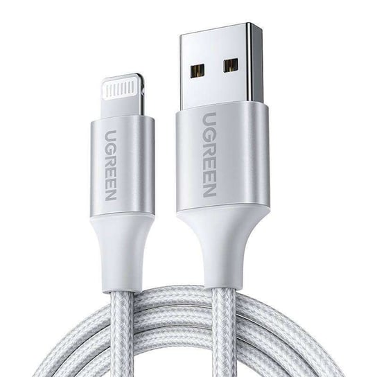 Kabel Lightning do USB UGREEN 2.4A US199, 1m (srebrny) uGreen