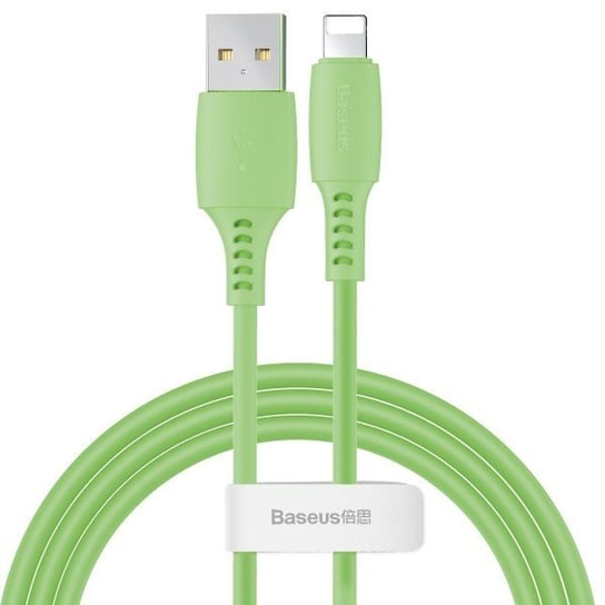 Kabel Lightning na USB BASEUS, Colourful, 1.2m, 2.4A, zielony Baseus