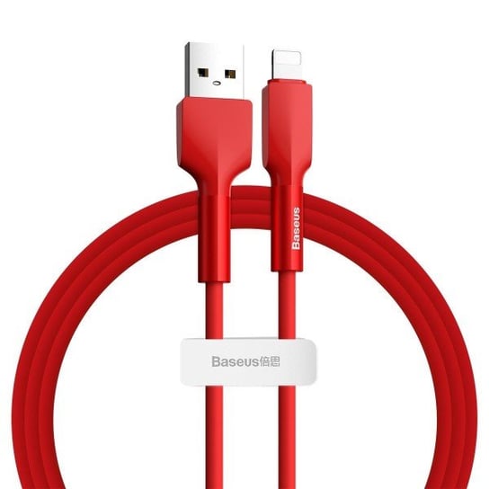 Kabel Lightning USB BASEUS Silica Gel, 2.4A, 1m, czerwony Baseus