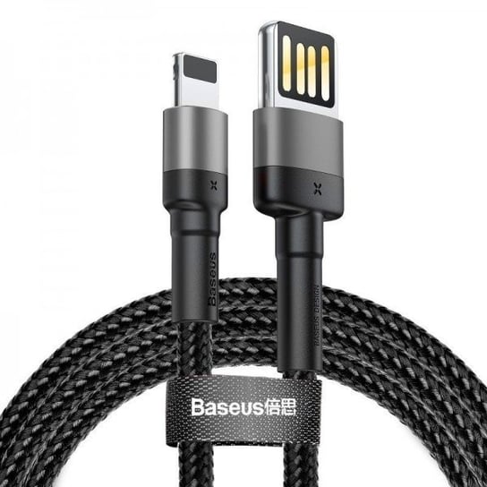 Kabel Lightning USB (dwustronny) Baseus Cafule 1,5A 2m (szaro-czarny) Baseus