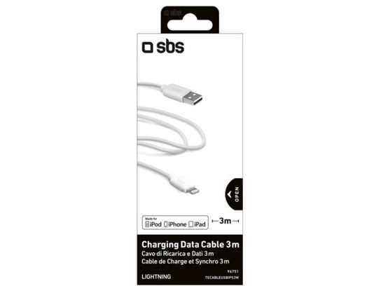 Kabel Lightning - USB SBS TECABLEUSBIP53W, 3 m SBS