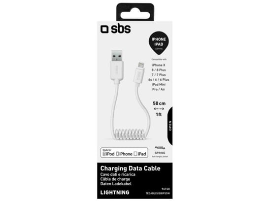 Kabel Lightning - USB SBS TECABLEUSBIP5SW, 0.5m SBS