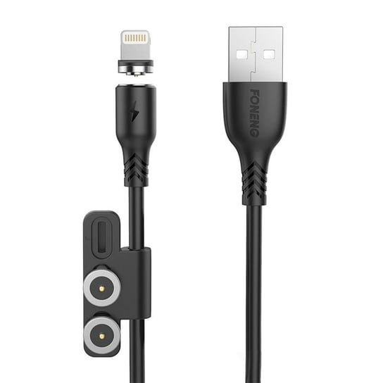 Kabel magnetyczny 3w1 USB do USB-C / Lightning / Micro USB Foneng X62, 2.4A, 1m (czarny) Inna marka