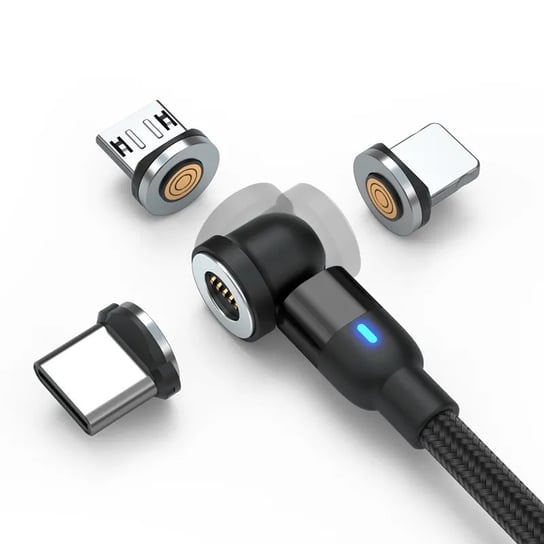 KABEL MAGNETYCZNY 540st 3A FAST CHARGE 3 ADAPTERY DSJ