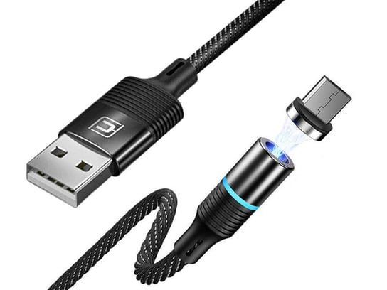 Kabel magnetyczny Cafele micro USB 3A 1.2m Quick Charge Black Cafele