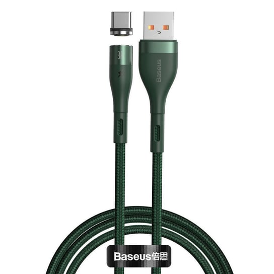 Kabel magnetyczny USB - USB-C Baseus Zinc 3A 1m (zielony) Baseus