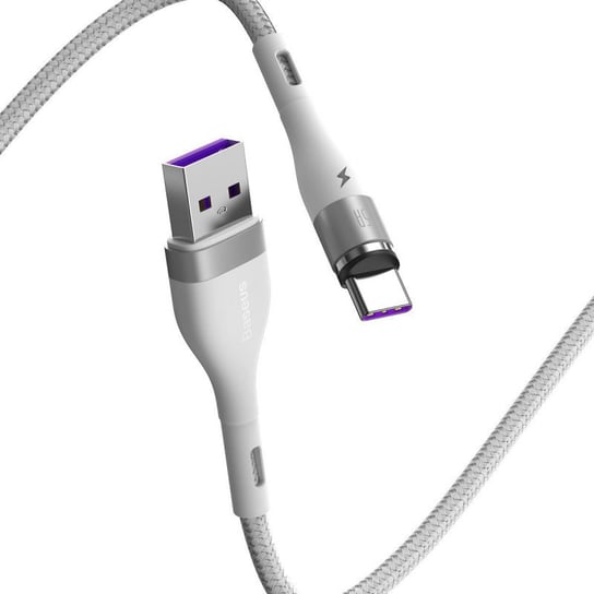 Kabel magnetyczny USB - USB-C Baseus Zinc 5A 1m (biały) Baseus