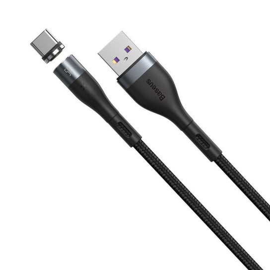 Kabel magnetyczny USB - USB-C Baseus Zinc 5A 1m (szaro-czarny) Baseus