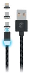 Kabel magnetyczny  USB - USB-C/Lightning/microUSB FOREVER Core ,2,5A,1 m Forever