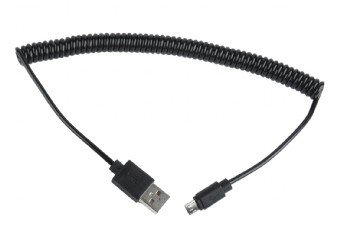Kabel micro spirala USB 2.0 1.8m czarny AM-MBP5P Gembird