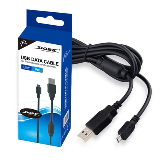 Kabel Micro USB 1,8m do ładowania pada PS4, PS4 Slim, PS4 Pro Xbox One i PC DOBE