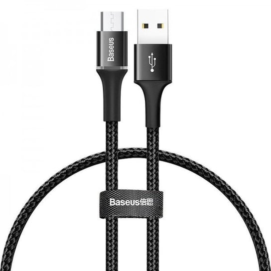 Kabel micro USB BASEUS z podświetleniem LED Halo, 3A, 0.25m, czarny Baseus