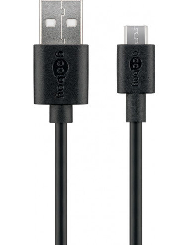 Kabel Micro USB do ładowania i synchronizacji - Długość kabla 0.5 m Goobay