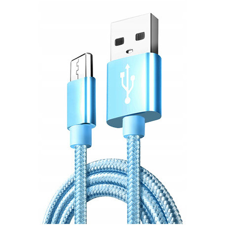 Kabel Micro-USB do szybkiego ładowania QUICK CHARGE 3.0 - Niebieski. EtuiStudio