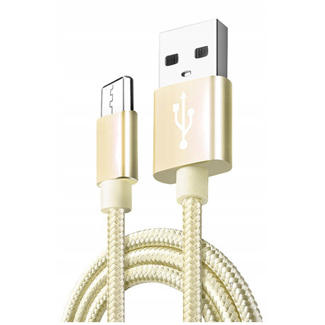 Kabel Micro-USB do szybkiego ładowania QUICK CHARGE 3.0 - Złoty. EtuiStudio