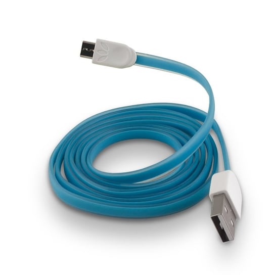 Kabel micro USB FOREVER silikonowy, płaski, niebieski Forever