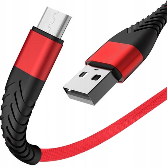 Kabel micro USB - szybkie ładowanie - 3m - czerwony - 3A - Quick Charge ExtremeStyle