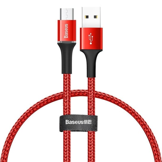 Kabel micro USB z podświetleniem LED Baseus Halo 3A 0,25m (czerwony) Baseus