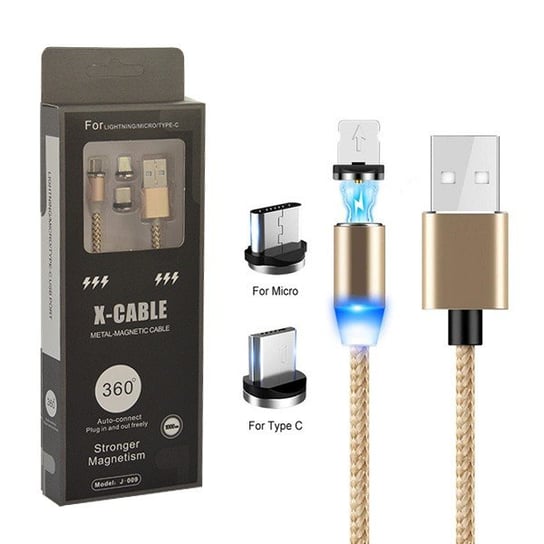 Kabel microUSB/USB-C/Lightning 3w1 PROLINK, 1 m ProLink