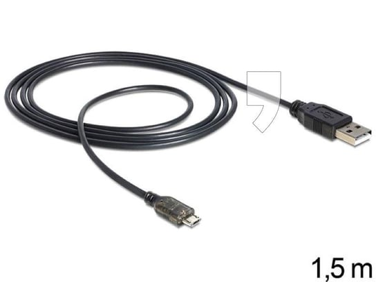 Kabel microUSB - USB DELOCK, 1.5 m Delock