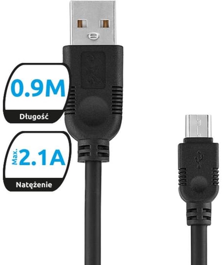 Kabel microUSB - USB EXC Whippy, 0.9 m EXC