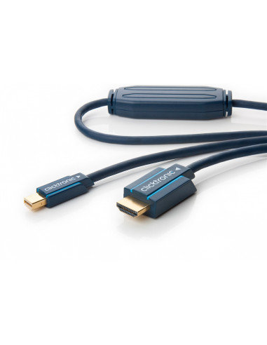 Kabel Mini DisplayPort/HDMI M/M złoty HQ 1m Clicktronic