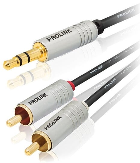 Kabel Mini Jack 3.5Mm, 2Rca Prolink Futura Slim Fsl203 3M : Długość, 3M ProLink