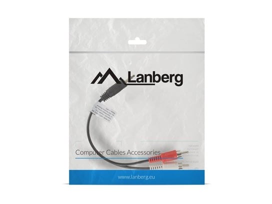 Kabel Minijack - 2x Chinch M/M LANBERG, 0.2 m Lanberg