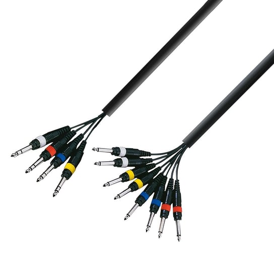 Kabel Multicore 4 x 6.3 mm Jack – 8 x 6.3 mm Jack ADAM HALL K3 L8 VP 0500, 5 m Adam Hall