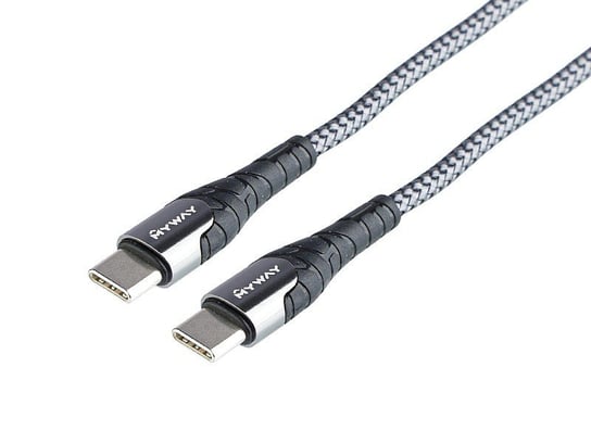 Kabel MYWAY do ładowania i synchronizacji, w oplocie z mikrofibry, 200 cm, USB-C   USB-C PD, max 68W Carmotion