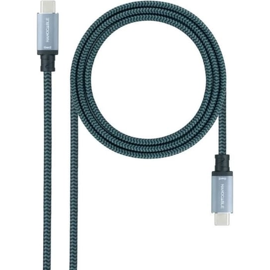 Kabel Nanocable NANOCABLE USB 3.1 USB-C-M-USB-C-M, Gen2 10Gbps 5A, Kolor Szaro-Czarny, 0,5 m Inna marka