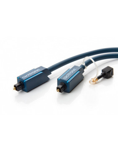 Kabel optyczny Toslink zestaw 3,5 mm M/M adapter złoty HQ 0,5 m Clicktronic