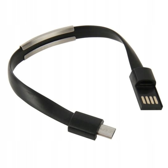 Kabel PC USB Micro USB w kształcie bransoletki na rękę czarny GSM-HURT